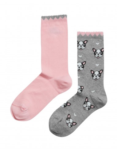 FMS Kids Socks Girl Cute Dog - 2 Pairs