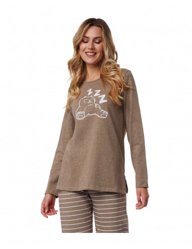 Minerva Women's Pyjama Cat Love Sleep