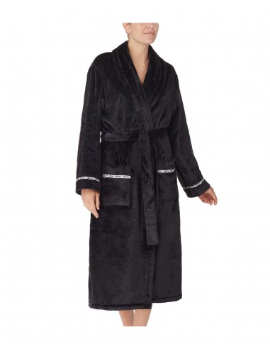 DKNY Women's Robe Fleece Long Signature