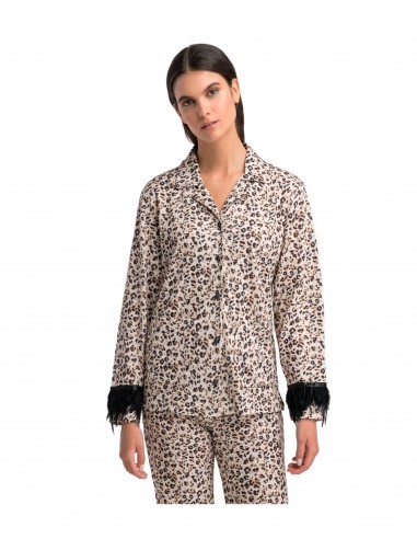 Giota Women's Pyjama Leopard Feather